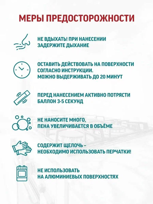BARFIN ср-во чистящее д/кухни 300мл "Чудо-пена Антижир для стеклокерамики" аэрозоль