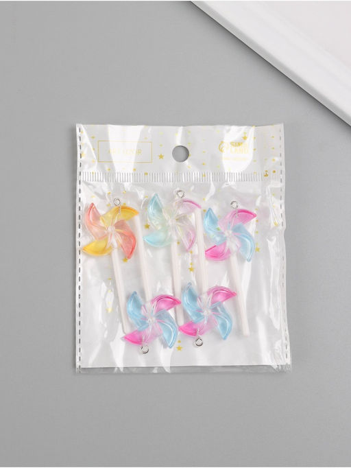 Цена за 5 шт. Подвеска для творчества акрил «Ветерок», 6×2.5×1 см, МИКС