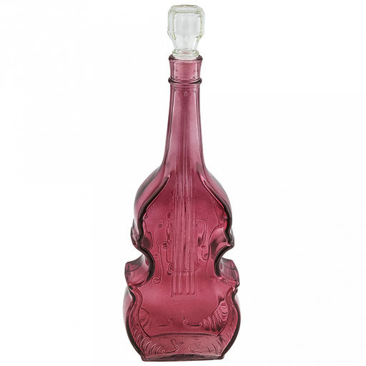 Графин-штоф стеклянный Скрипка 0,75л, 12,5х6,5х34см, малина (Россия) - Домашняя мода фото 3