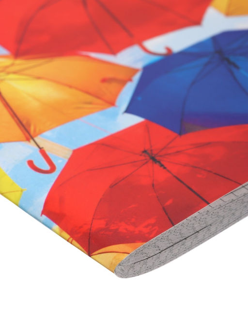 Цена за 3 шт. Тетрадь А4, 96 листов в клетку «Зонтики на небе», серые листы