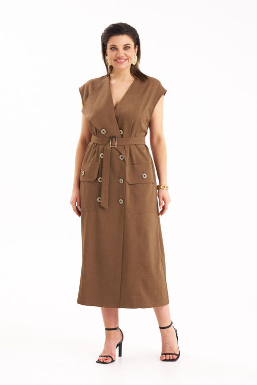Платье KaVari 1109 коричневый  фото 8