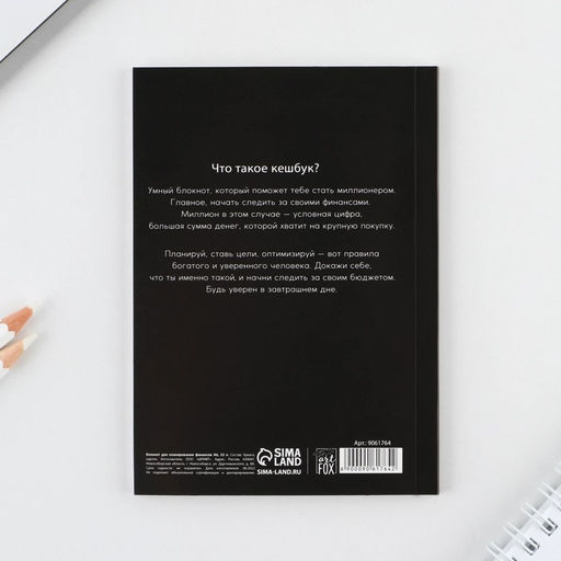 Цена за 2 шт. Блокнот для планирования финансов А6, 52 листа «Кот»