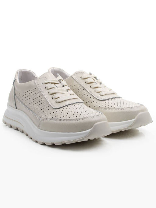 03-C207-2A LT. BEIGE Полуботинки летние женские (натуральная кожа)