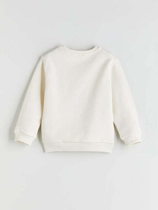 Bisiklet Yaka Bask?l? Erkek ?ocuk Sweatshirt 2li