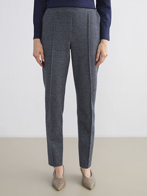 B?y?k Beden Bal?ks?rt? Desenli Kad?n Pantolon