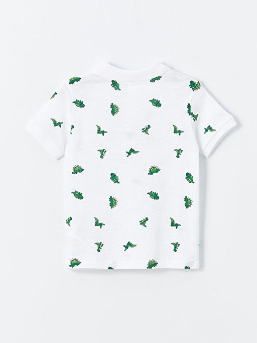 Polo Yaka Bask?l? Erkek Bebek Ti??rt - Waikiki фото 2