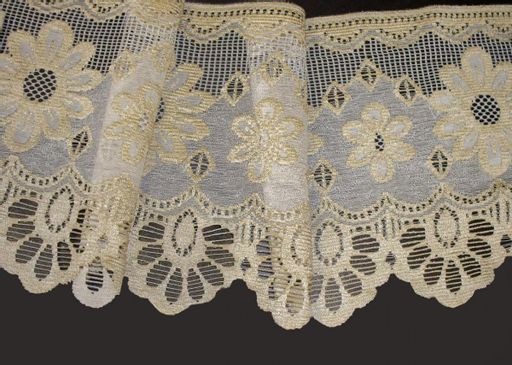 Скатерть арт. 30910/120/1, размеры 120 см х 160 см, ширина кружева 25 см, цвет - ВАНИЛЬ - Firanka фото 2