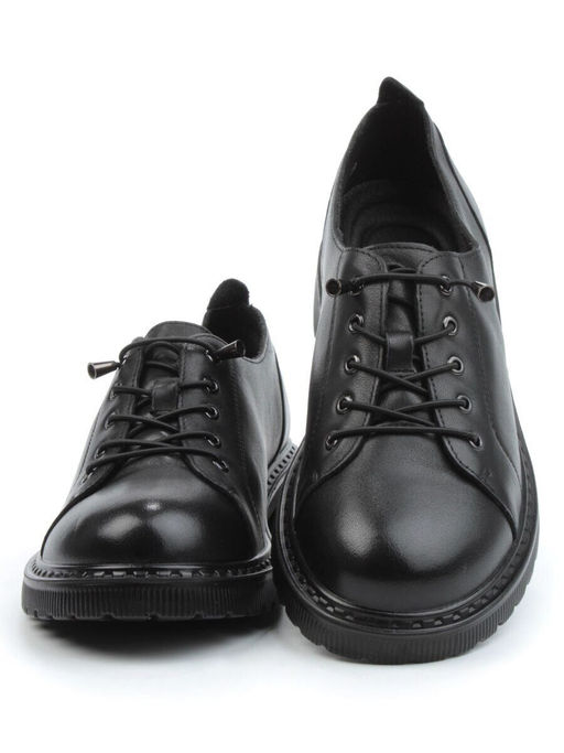 03-DHL153-1 BLACK Полуботинки женские (натуральная кожа)