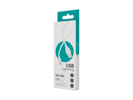 Кабель Lightning - USB, 1 м, "Vixion VX-02i" (GS-00028530) белый, 2.4А