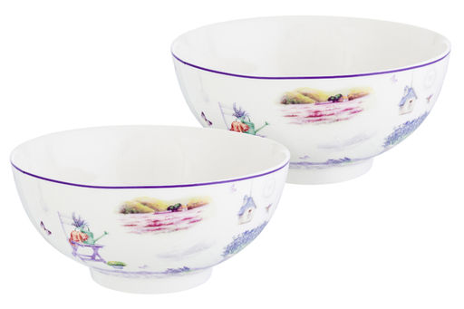 Набор 2 салатников - 15*15*7 см 700 мл Лаванда NEW BONE CHINA - Elan gallery фото 9