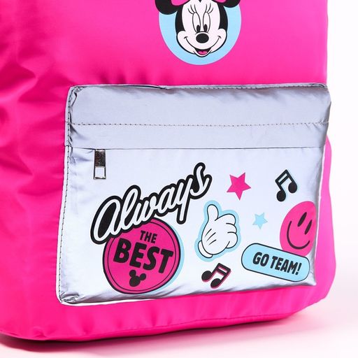 Рюкзак со светоотражающим карманом, 30 см х 15 см х 40 см Мышка, Минни Маус - Disney фото 4