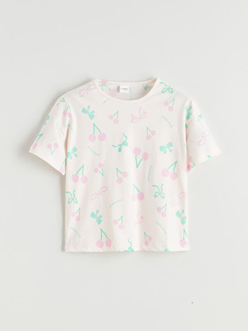 Desenli K?z ?ocuk ?ortlu Pijama Tak?m?