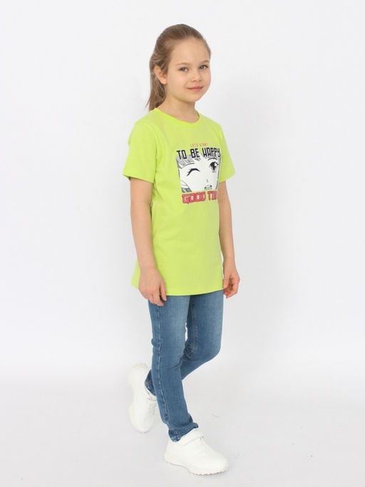 CRB wear/HSJG 63848-36 Футболка для девочки,лайм/Ex.Cherubino фото 3
