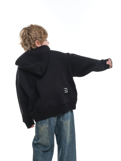 Зипка толстовка для мальчика с шевроном 22-0430 графит - Mini maxi фото 22