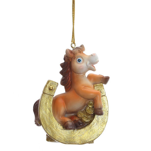 Фигурка декоративная подвесная "Лошадка", L5,5 W2,5 H7 см, 6в.