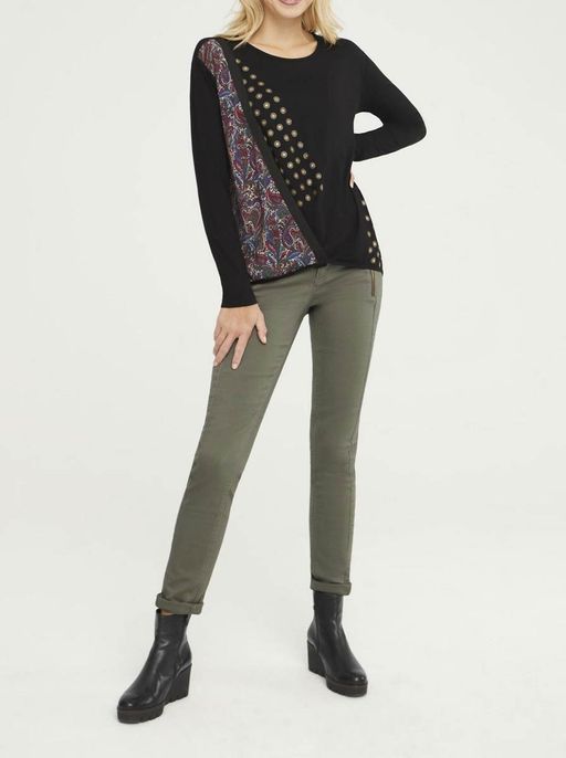 Блузка, черная - Linea tesini фото 5