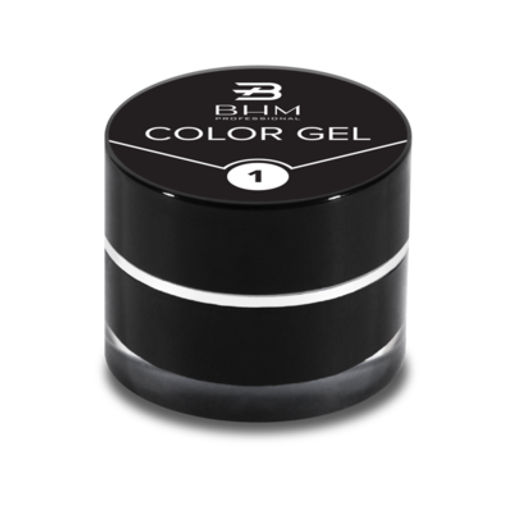 BHM Professional Гель-краска с липким слоем, черный, 5 мл 1  фото 3