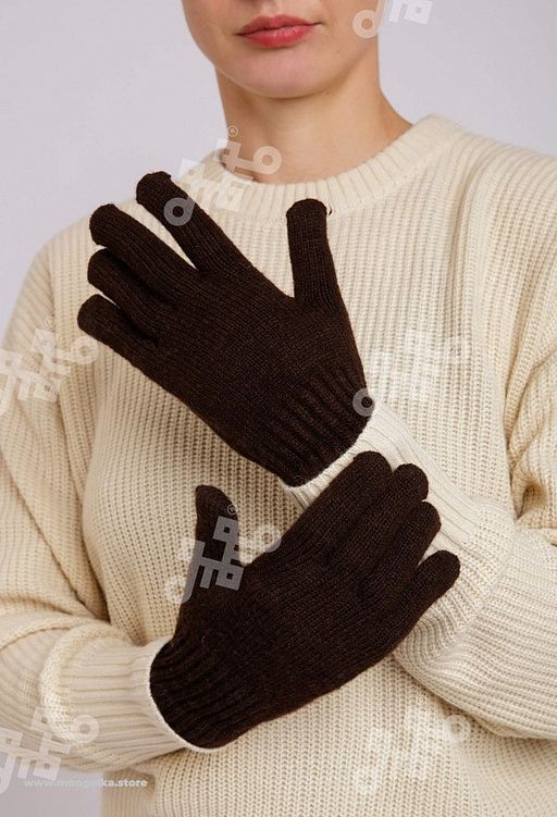 Перчатки взрослые из монгольской шерсти (арт. 04123) - Тод оймс ххк фото 4