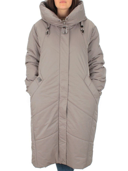 M-9070 GRAY/BEIGE Пальто зимнее женское CORUSKY (верблюжья шерсть) - Fashion фото 2