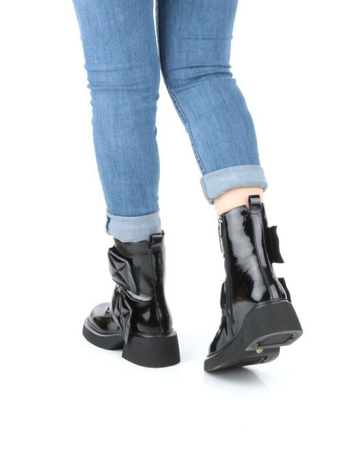 04-HSM710 BLACK Ботинки зимние женские (натуральная кожа, натуральный мех) - Фабричный китай фото 3