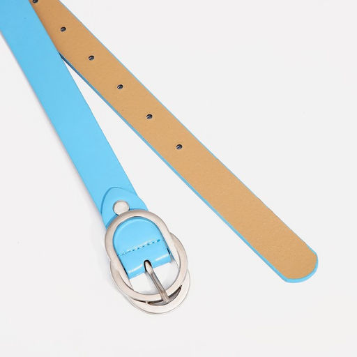 Ремень женский, ширина 2,4 см, винт, пряжка металл, цвет голубой - Simaland фото 2