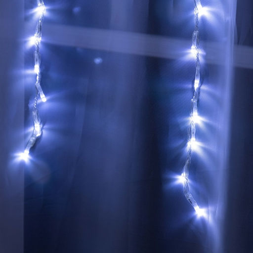 Гирлянда Водопад 2?1.5 м, IP20, прозрачная нить, 400 LED, свечение белое, 8 режимов, 220 В - Luazon lighting фото 3