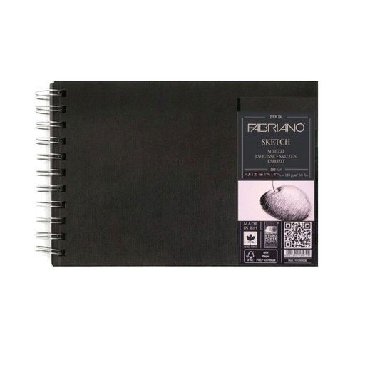 Fabriano Блокнот для зарисовок SKETCHBOOK ландшафт 110 г/м2 A5 14.8 х 21 см на спирали 80 л. 28014660