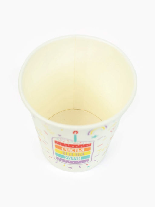 Цена за 10 шт. Стакан одноразовый бумажный «Счастья, веселья, удачи», 250 мл