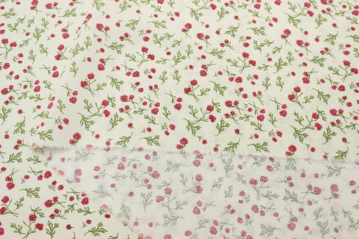 Штапель Ангелия-бордовые цветочки, ш.1.45м, вискоза-100%, 105гр/м.кв - Купава фото 9