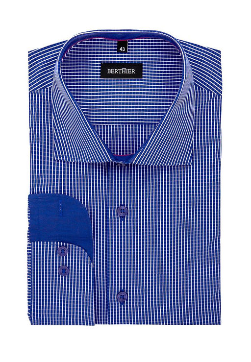 Сорочка мужская длинный рукав BERTHIER MARINA1889B2/Fit-M(0-1)  фото 4
