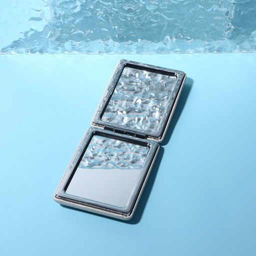 Зеркало складное «Блеск», 6.3×8.7×1.8 см, цвет серебристый