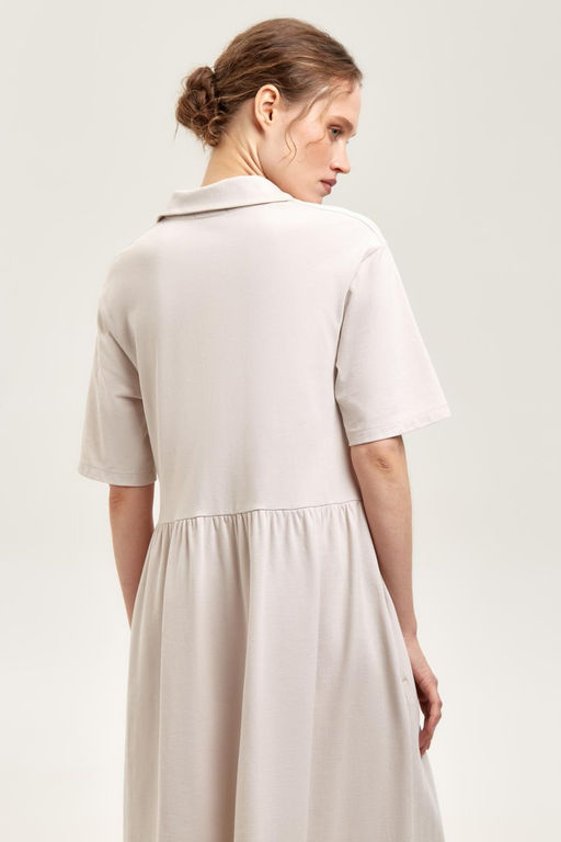 ЕВТ 5065/серо-бежевый платье жен