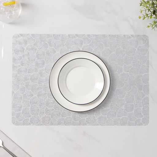 Набор салфеток сервировочных на стол Доляна Фейерверк, 4 шт, 3045 см, цвет серебро  фото 4