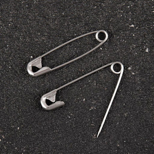 Булавки английские, 28 мм, 100 шт., цвет серебряный