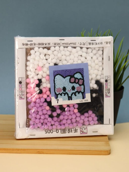 Картина из помпонов на подрамнике Draw Me! Cute cat, (20 х 20 см)