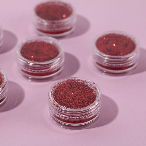 Набор блесток для декора, мелкий помол, цвет алый, 6 штук - Beauty fox фото 2