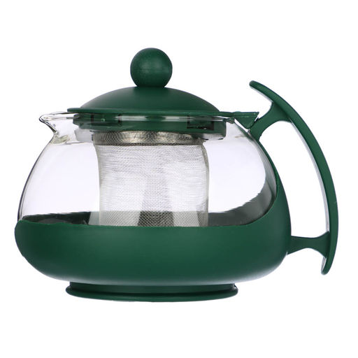 Чайник заварочный 700 мл стекло/пластик с сеточкой овальный арт. 850-704