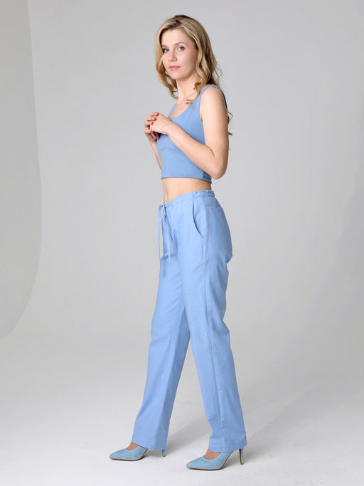 24239 Брюки голубой - Dizzyway фото 2
