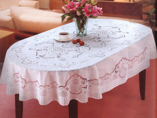 Скатерть CROCHET 54*72 (135*180), арт. S-505A, ОВАЛ