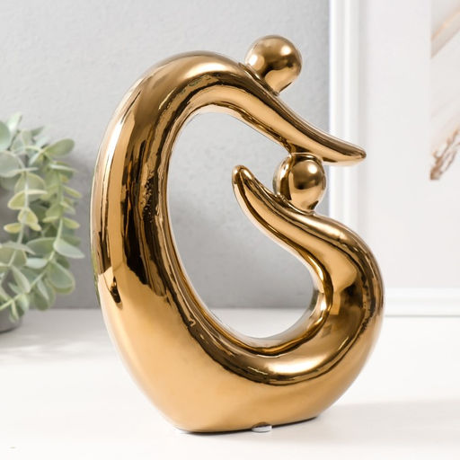 Фигурка керамика «Абстракция. Отцы и дети», золото, 17×5.5×19.5 см