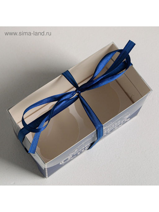 Цена за 5 шт. Коробка для капкейков, кондитерская упаковка, 2 ячейки «Особенный подарок», 16 х 8 х 10 см