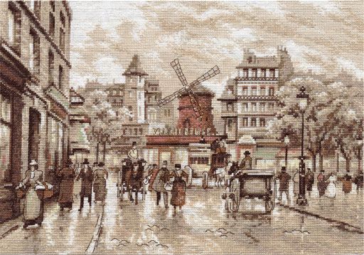 Набор для вышивания PANNA Золотая серия GM-1255 Париж. Мулен Руж 37.5 х 27 см