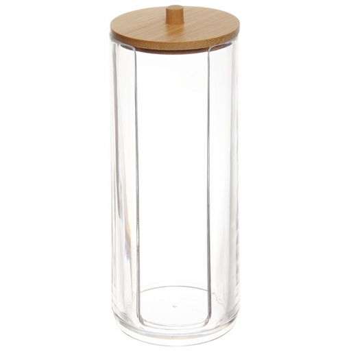 Цена за 2шт. Диспенсер для ватных дисков "БРАМИНГЕМ", прозрачный, 18*7см