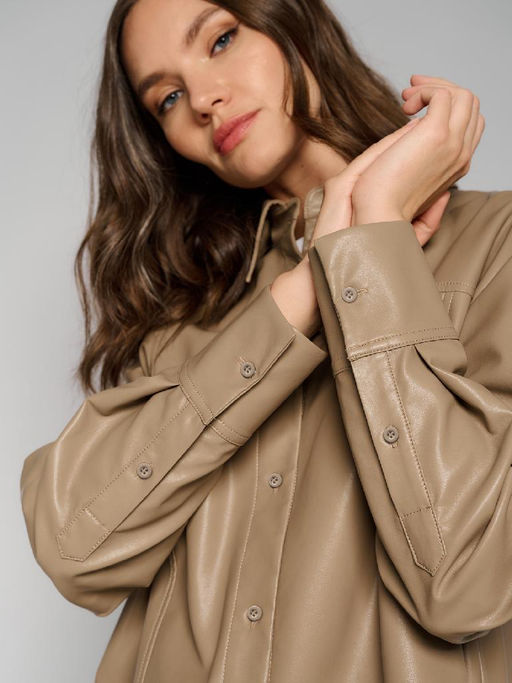 Рубашка женская 12411-33046 beige - Eleganzza фото 5