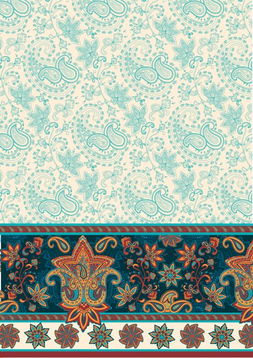 Ткань для пэчворка PEPPY СКАЗОЧНЫЙ ВОСТОК ПАНЕЛЬ ФАСОВКА 60 x 110 см 146 г/кв.м 5 100% хлопок СВ-01 белый