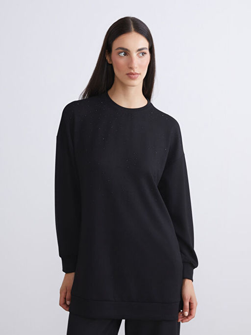 Bisiklet Yaka Kad?n Sweatshirt Tunik