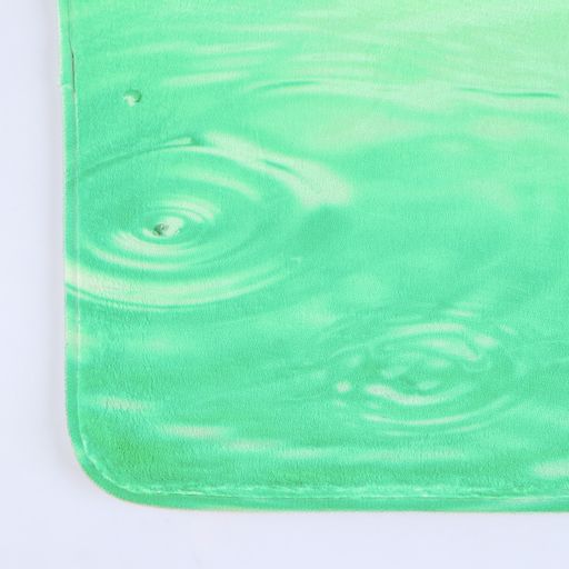 Набор ковриков для ванны и туалета Доляна «Флора», 2 шт: 38×43, 45×74 см, цвет зелёный