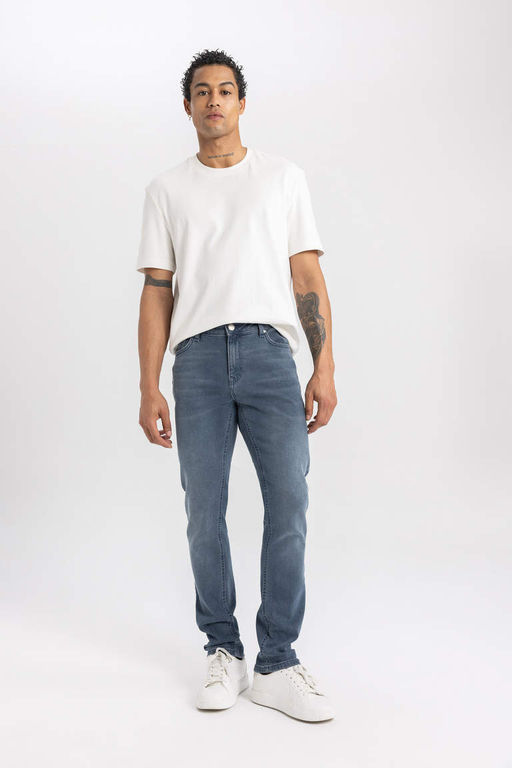 Pedro Slim Fit Джинсовые брюки узкого кроя с нормальной талией и узкими штанинами - Defacto фото 2
