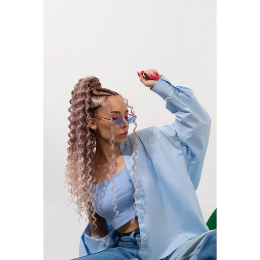 ГОЛЛИВУД Афролоконы, 60 см, 270 гр, цвет тёмно-бордовый/бордовый HKB99/39 (Катрин) - Queen fair фото 5