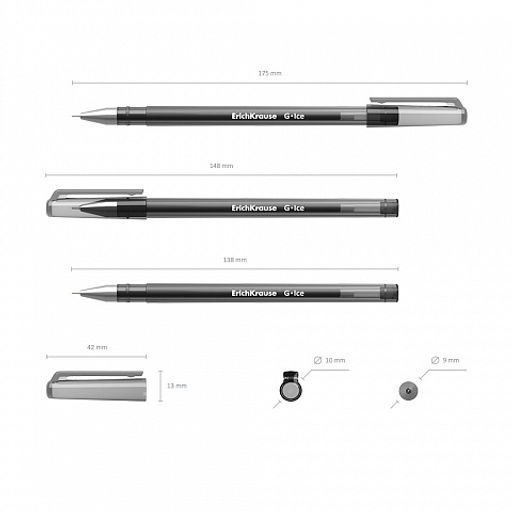 Цена за 12 шт. Ручка гелевая ErichKrause G-Ice Stick Original 0.5, цвет чернил синий (в коробке по 12 шт.) фото 9